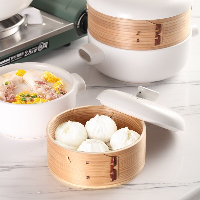 찜기냄비 찜통 딤섬 올스텐 나무 만두 떡시루 가정용 창펀 찜기 냄비 - 상세 이미지 5