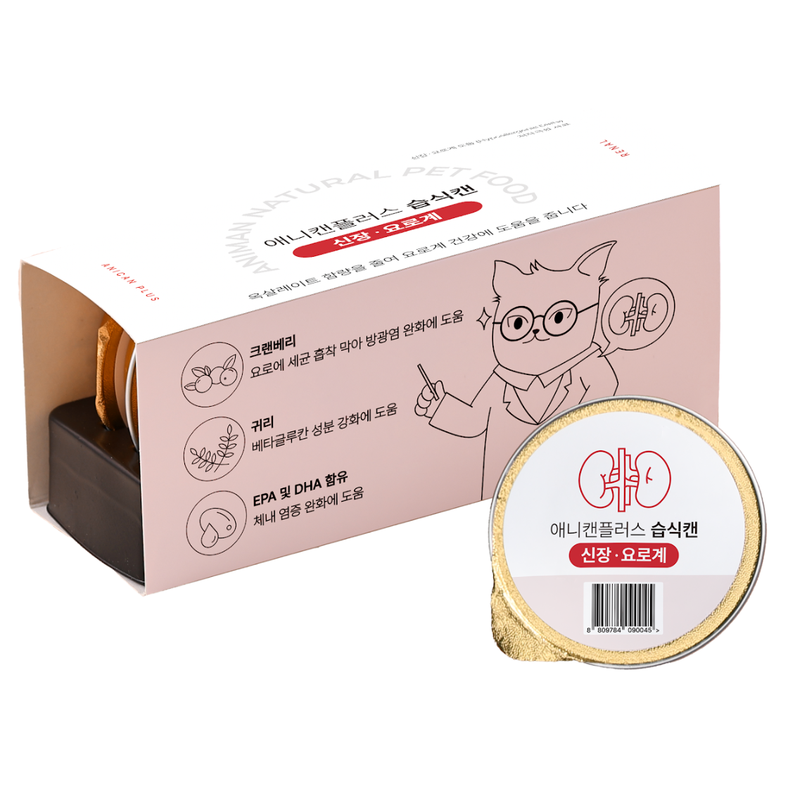 애니먼 애니캔 강아지 고양이 습식캔 처방식 신장, 30g, 6개