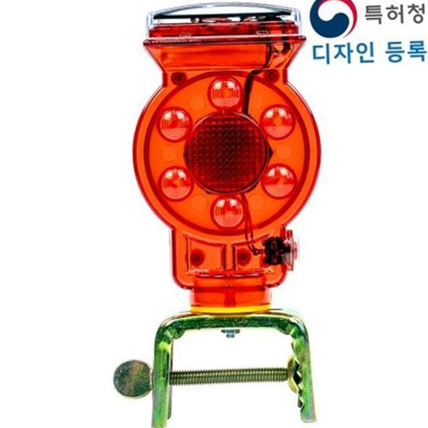 주차금지 태양광 경고등 충전식 솔라 경고등 고휘도 공사장 교통 안전 - 메인 이미지