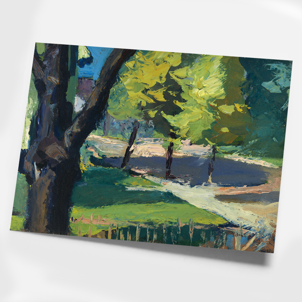 에드워드 호퍼 인테리어 그림 액자 포스터 명화 Landscape with Fence and Trees 1919 - 상세 이미지 3
