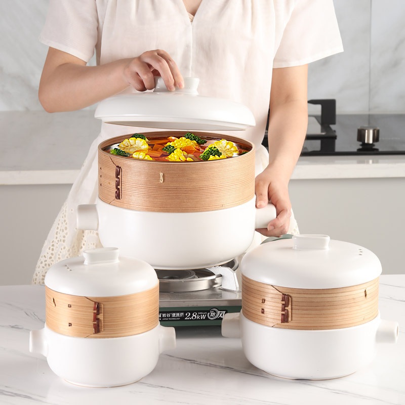 찜기냄비 찜통 딤섬 올스텐 나무 만두 떡시루 가정용 창펀 찜기 냄비 - 상세 이미지 3