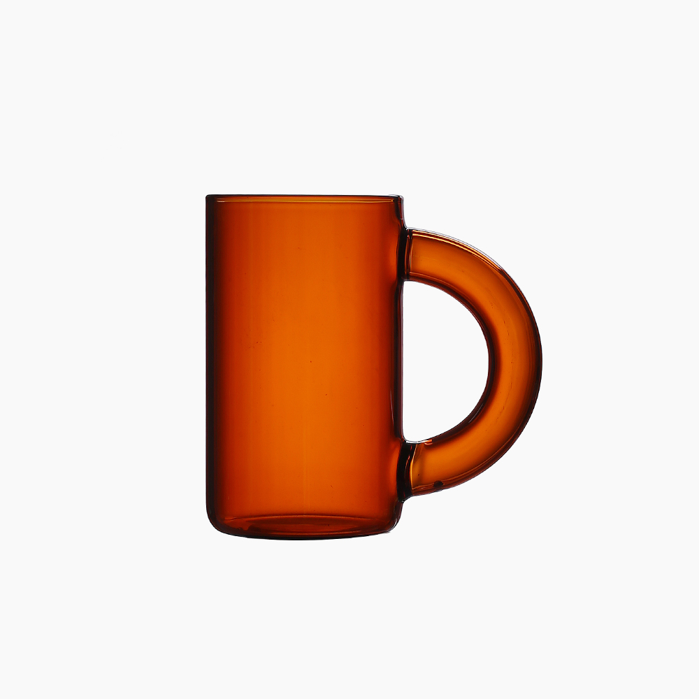 에지리 무아 내열유리 머그컵 380ml, 1개, 엠버 - 메인 이미지