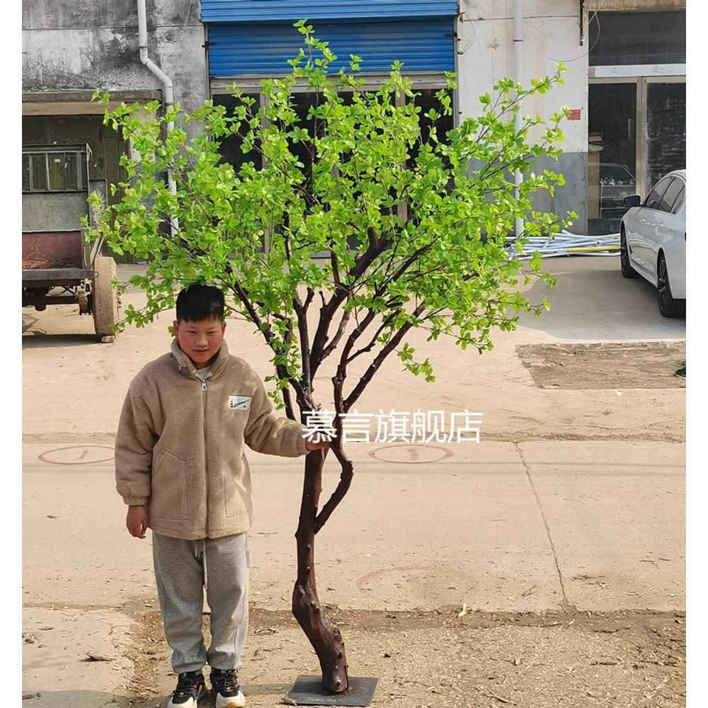 조화나무 장식 대형 식물 인공 잎사귀 광장 매장 실내 높이 1.2m 너비 0.8m - 상세 이미지 3