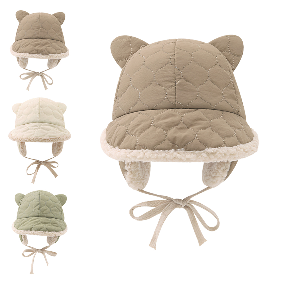 유아 아동 어린이 키즈 여아 토들러 남아 방한 패딩 뽀글이 군밤 겨울 털 귀달이 모자 - 상품 이미지