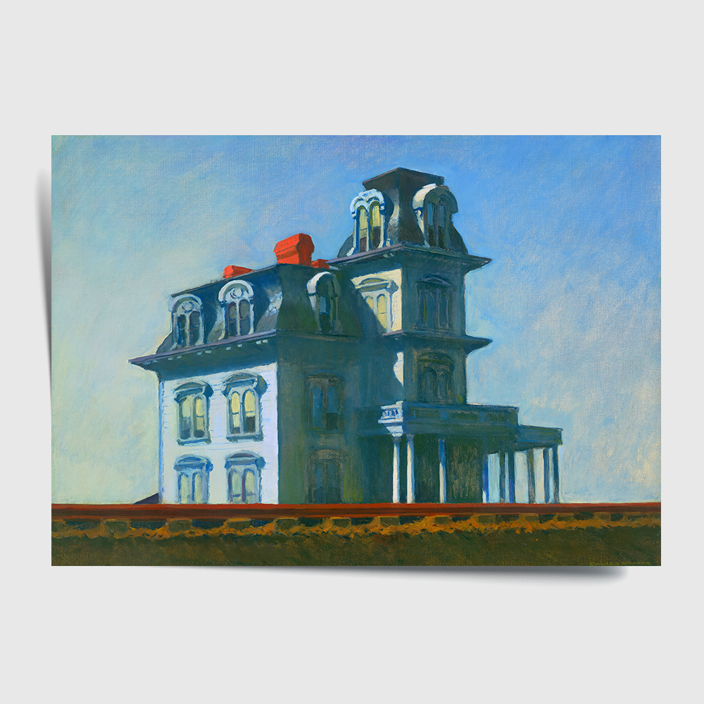 에드워드 호퍼 인테리어 그림 액자 포스터 명화 House by the Railroad 1925 - 상세 이미지 2