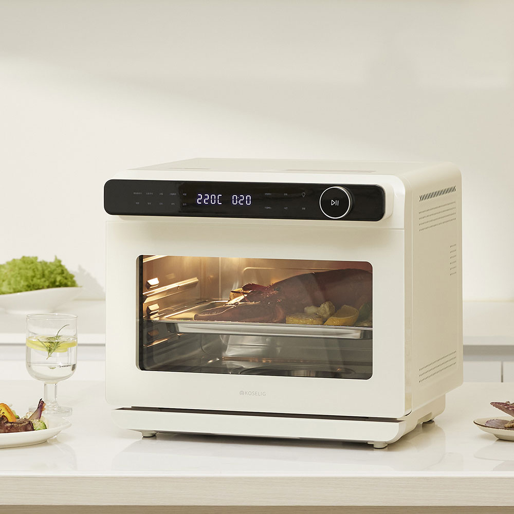 코슬리 대용량 직가열 스팀 에어프라이어 24L 올스텐 오븐형 자동세척