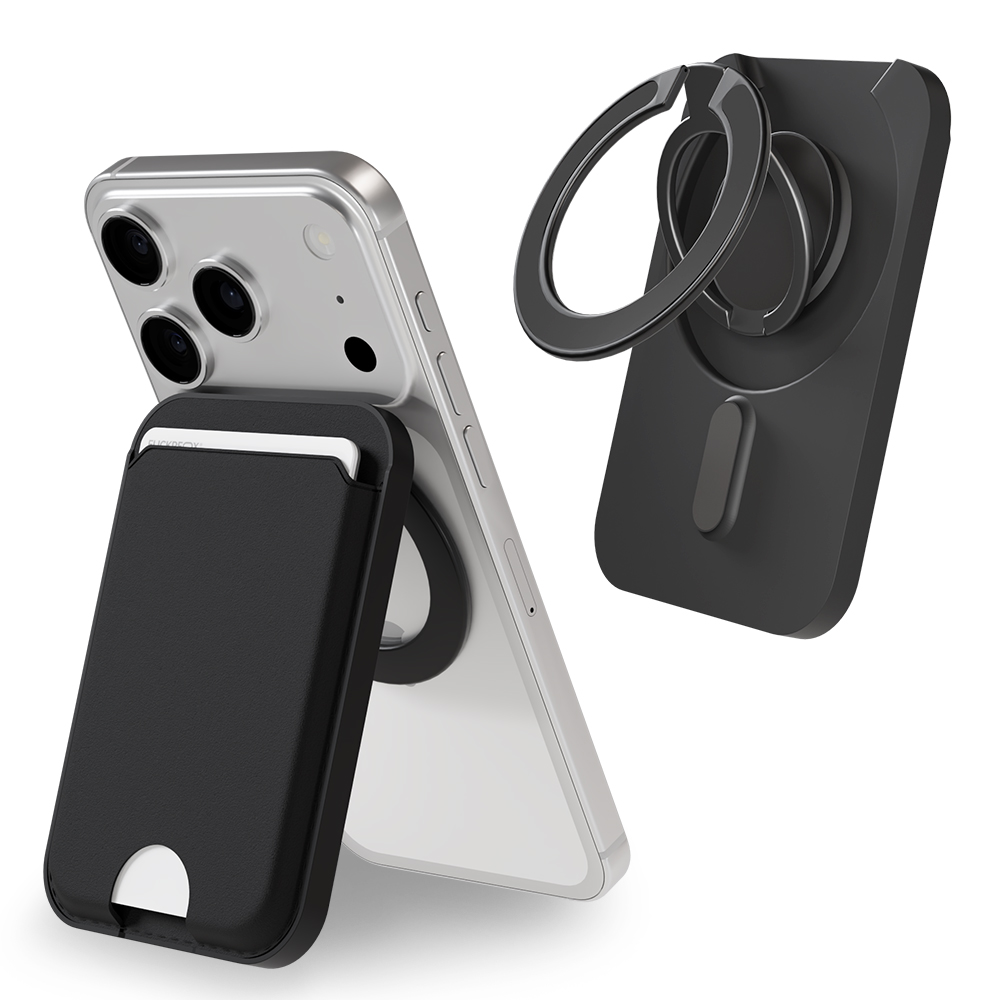 플리커폭스 맥세이프 카드지갑 스탠드 회전형 카드홀더 360 턴스탠드 월렛 제품 이미지