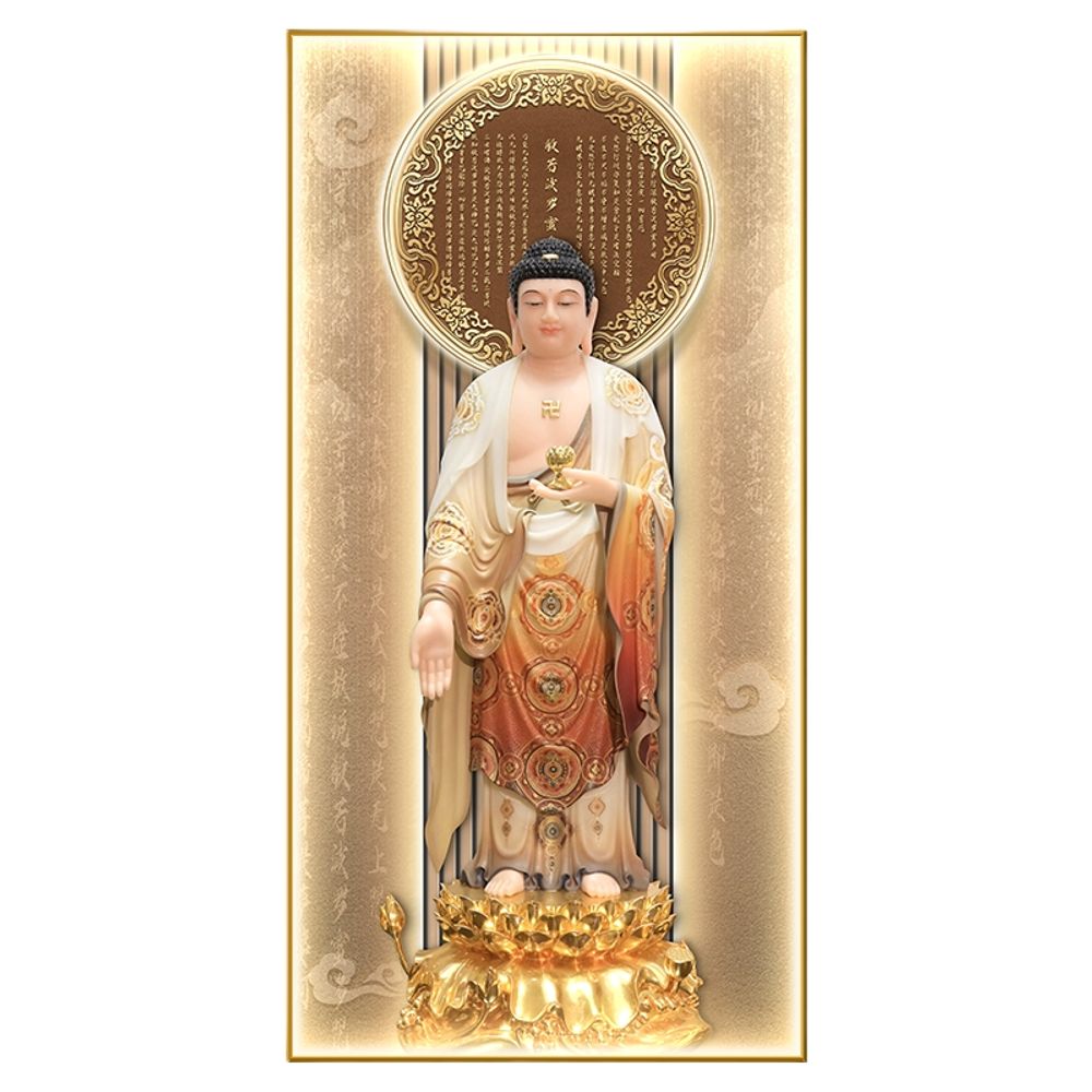 관세음보살 탱화 그림 족자 LED 부처님 불화 석가모니 법당 - 상품 이미지