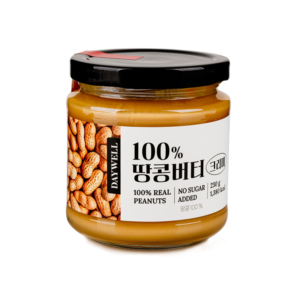 (현장구매용,택배불가)데이웰 100% 무첨가 무설탕 땅콩버터 크리미 크런치 230g 이미지 7