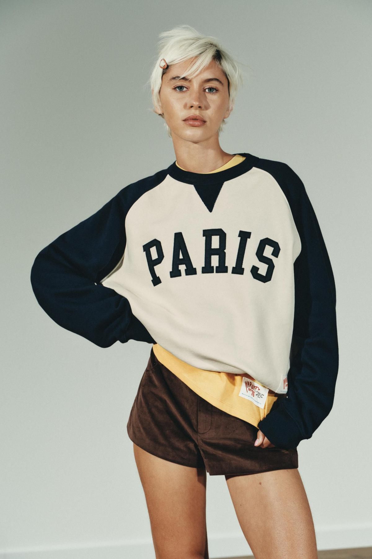 자라 베이직 바시티 라운드넥 스웨트셔츠 5643/810 NAVY BLUE - 상세 이미지 5