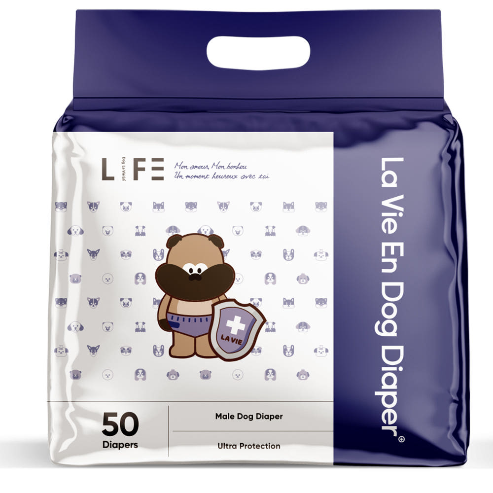 라비앙독 수컷 강아지 기저귀 애견 매너벨트 생리대 배변 훈련 패드 M(중형), 50매입, 1개 제품 이미지