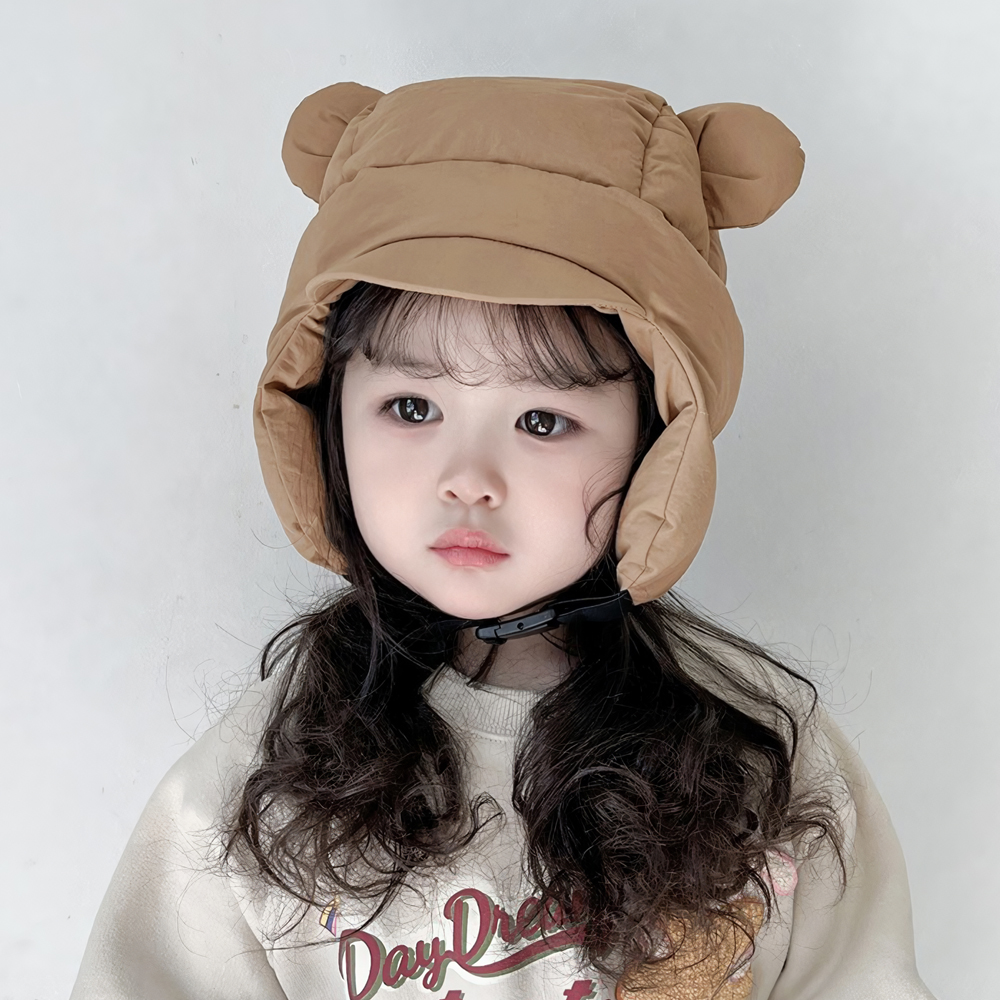 유아 아동 키즈 여아 남아 초등 학생 토들러 어린이 아이 겨울 방한 군밤 패딩 귀달이 모자 - 상세 이미지 2