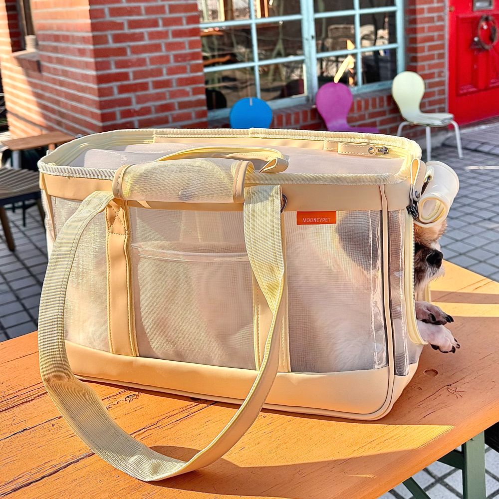 강아지 가방 애견 슬링백 고양이이동장 중형견 숄더백 산책가방 S