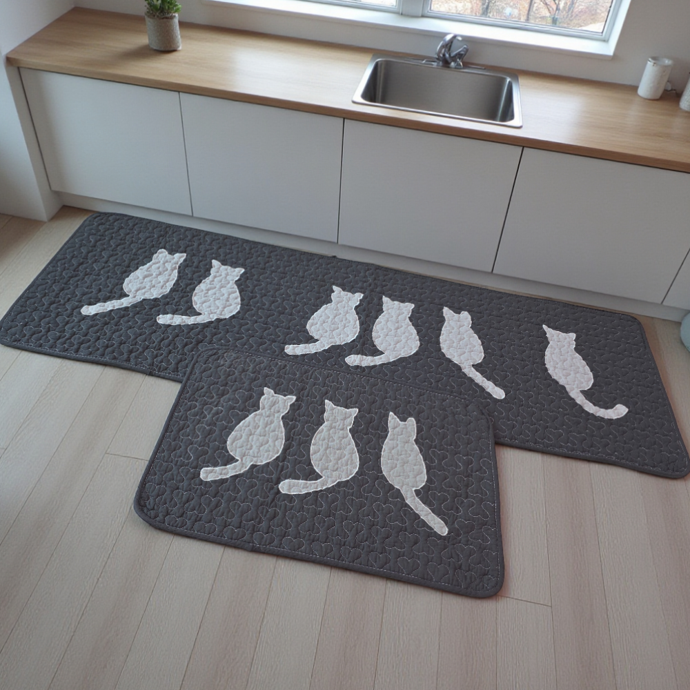 홈집합 순면 미끄럼방지 폭신한 사각 발매트 사계절용 블랙, 40x60cm