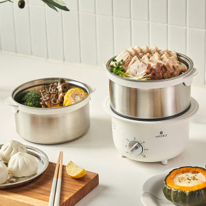 디온리 올스텐 논스틱코팅 2단 계란찜기 30분 타이머 계란삶는기계 고구마... 개봉기 | 실사용 후기 - 상품 이미지 2