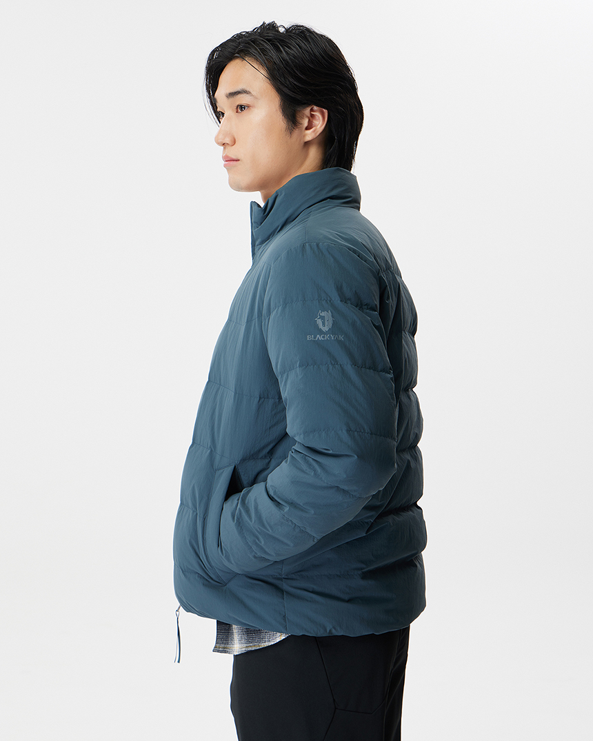 블랙야크 남성 가을 겨울 가벼운 경량 패딩 일상 거위털 롯지 퀼팅 하이넥 구스 다운 자켓 - 상세 이미지 5