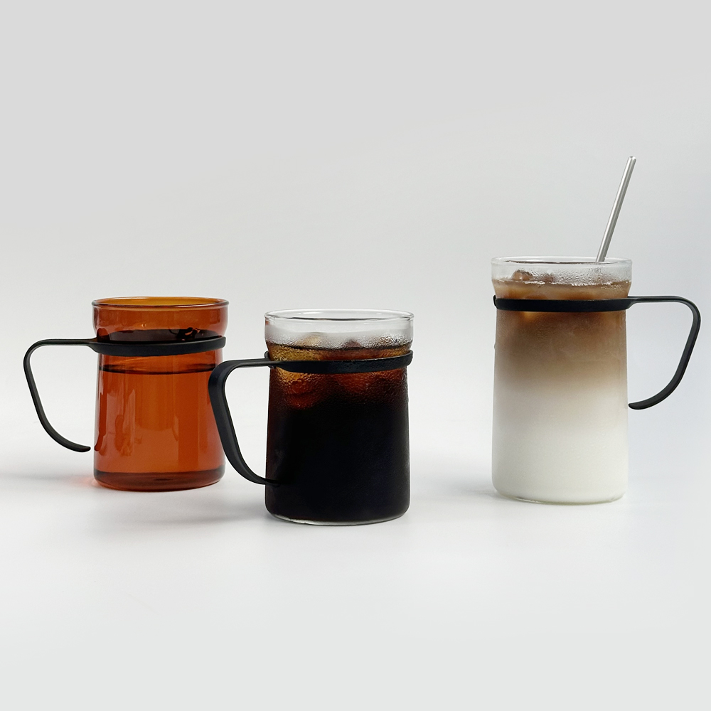 에지리 핏핸드 내열유리 머그컵 (스텐핸들) 550ml, 1개, 클리어 - 상세 이미지 3