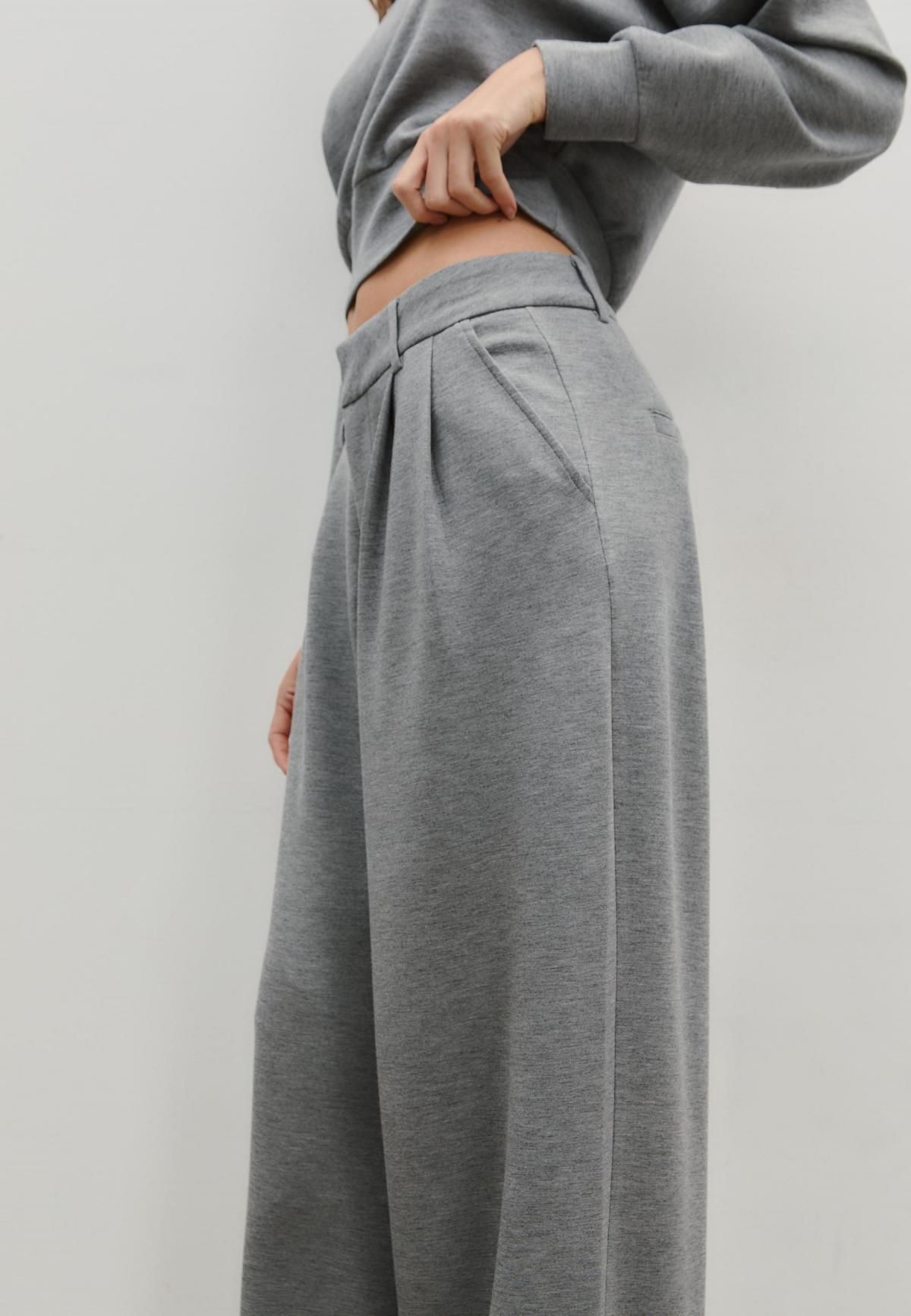 스트라디바리우스 소프트 와이드 테크니컬 슬랙스 팬츠 4537/774 DARK GREY - 상세 이미지 4