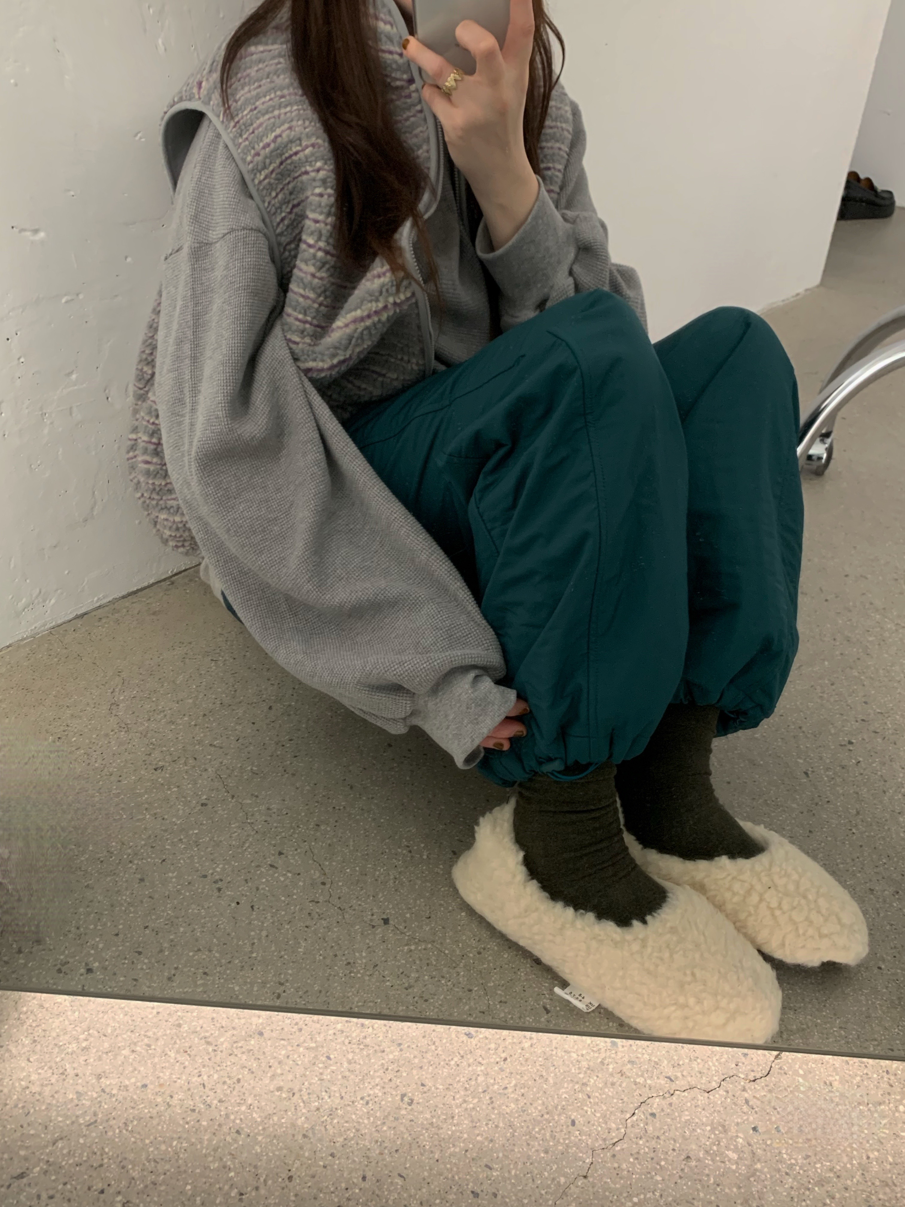 [일부당일] 바스켓 패딩 팬츠 투웨이 조거 와이드 밴딩팬츠 (2c) - 상세 이미지 3