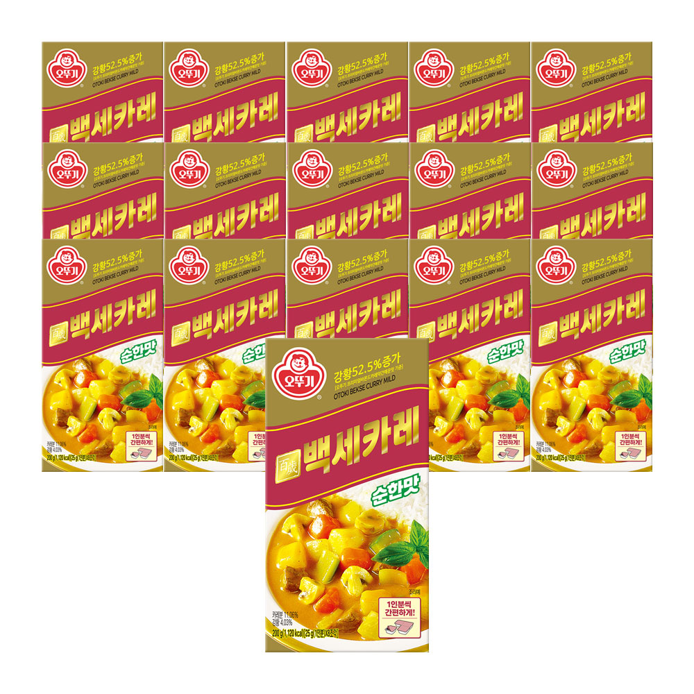 오뚜기 백세카레 고형 순한맛, 200g, 16개 - 상품 이미지