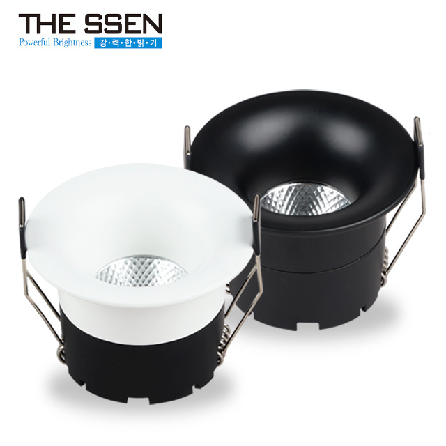더쎈 LED 다운라이트 델링 5.5cm(2인치) COB 10W 움푹 슬림테 가구 매입등 플리커로우 - 상품 이미지