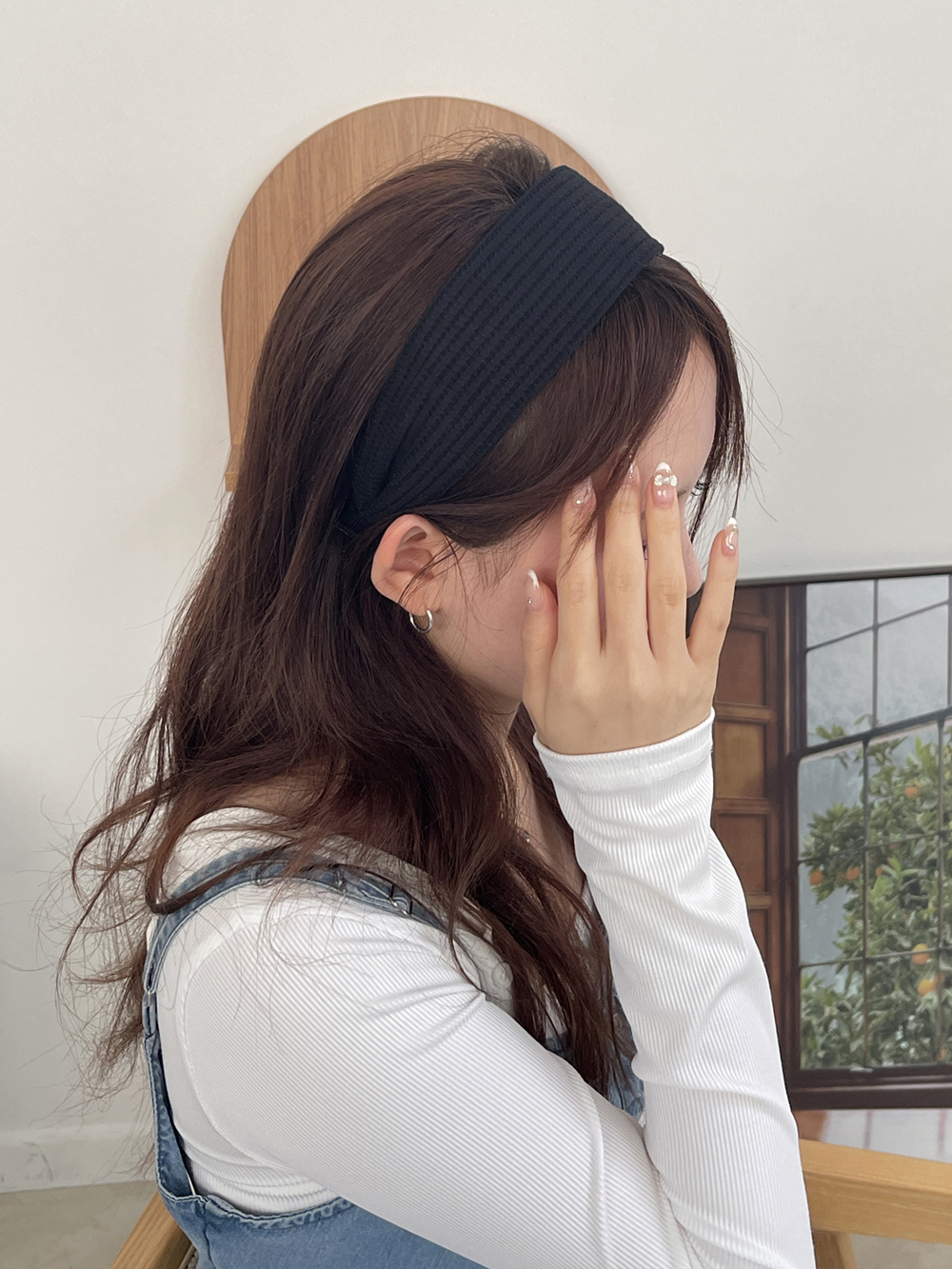 겨울데일리골지와이드헤어밴드 심플넓은헤어밴드 귀안아픈와이드머리띠 패션 헤어악세사리 - 상세 이미지 4