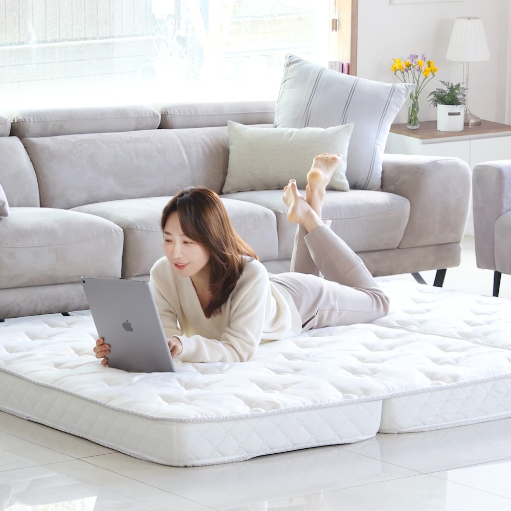 나코자요 허리에좋은 바닥매트 단단한 폴딩 3단 접이식매트리스 아기숙면패드 수면토퍼 MS