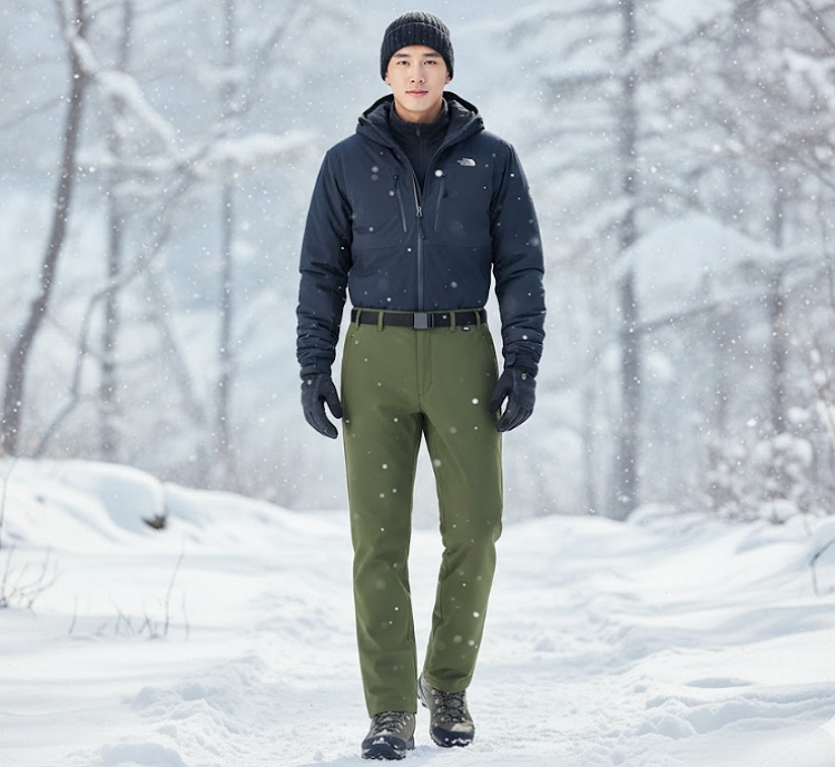 NEPA네파 남성 겨울 심플한 리싸이클 보온 본딩 아웃도어 등산 바지 - 상세 이미지 2