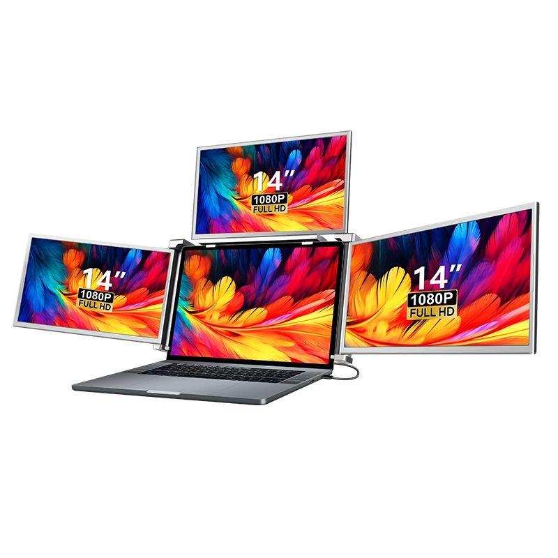 삼중 화면 휴대용 노트북 보조 모니터 사무용 확장 S13 13.3인치 IPS 1080P 14-16인치 - 상품 이미지
