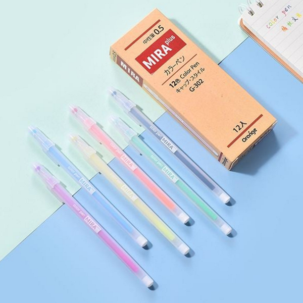 12색 컬러 볼펜 세트 필기용 0.5mm 볼펜 학교용 - 메인 이미지