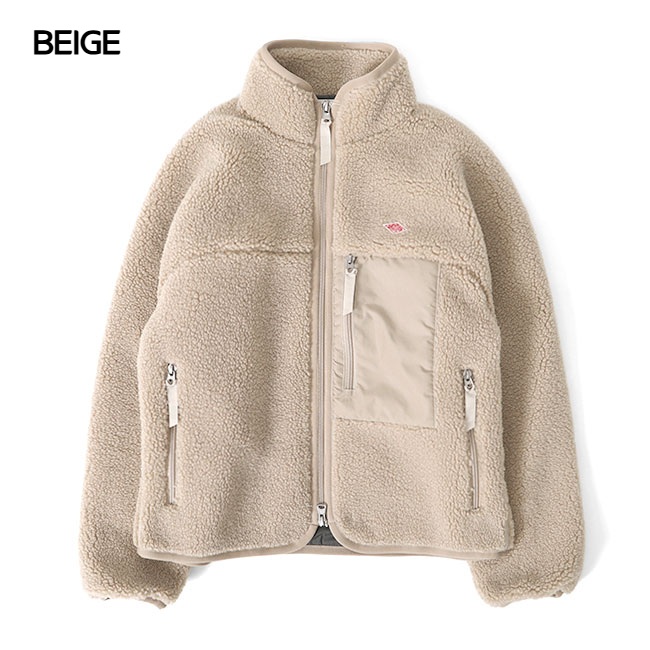 단톤 스탠드 카라 보아 플리스 재킷 여성 후리스 DT-A0194LBA OYSTER M - 상세 이미지 5