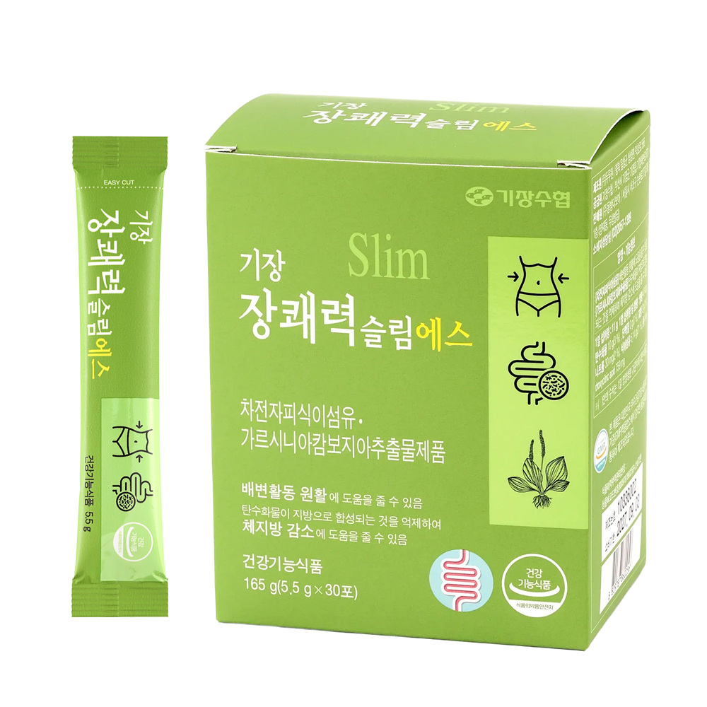 기장 장쾌력슬림 수용성 식이섬유 차전자피 섬유소보충제 장청소 비움 화이바 30포, 1개 - 메인 이미지