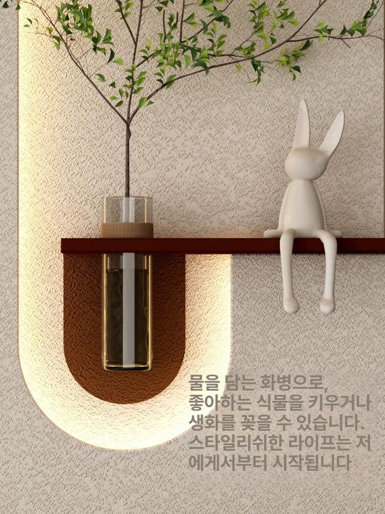 화분 액자 조명 LED 무드등 토끼 장식 카페 집들이 인테리어 - 상세 이미지 2
