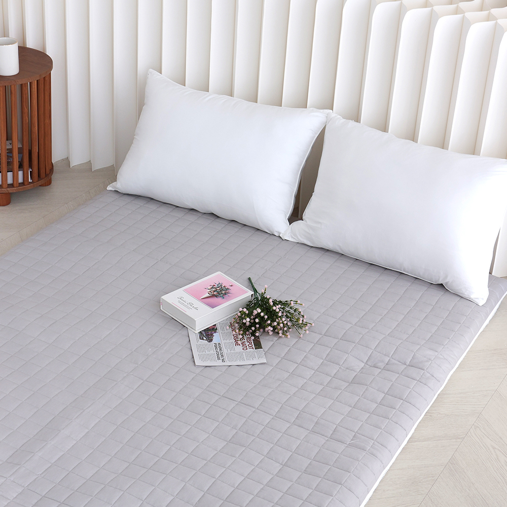 아르떼베딩 바닥에까는 미끄럼방지 누빔 요매트(요커버+솜매트) 프렌치 베이지 싱글 5cm