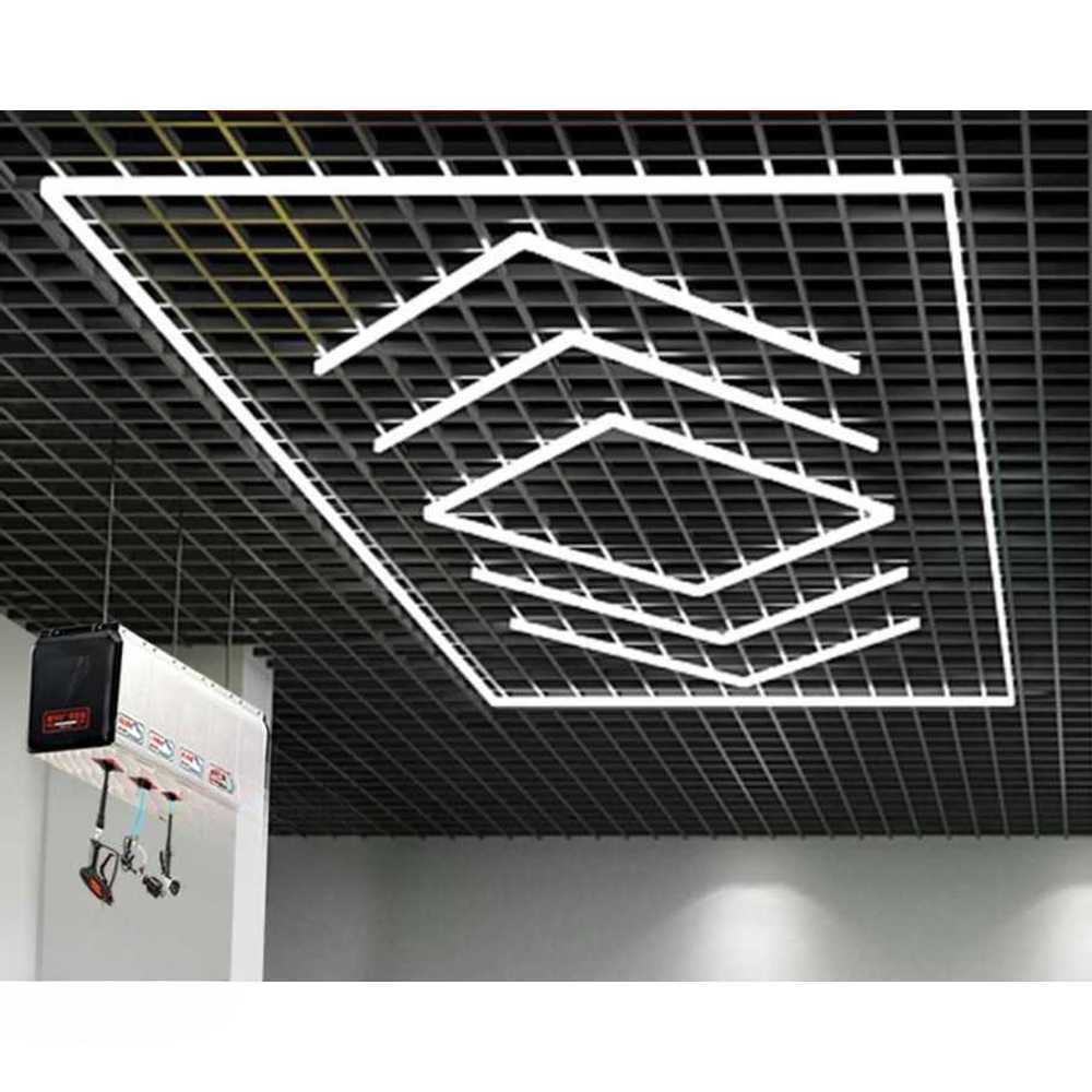 세차장 LED 조명 방수 고광도 작업등 산업용 실내등 화살표 조명 2.4x4.8m - 상품 이미지