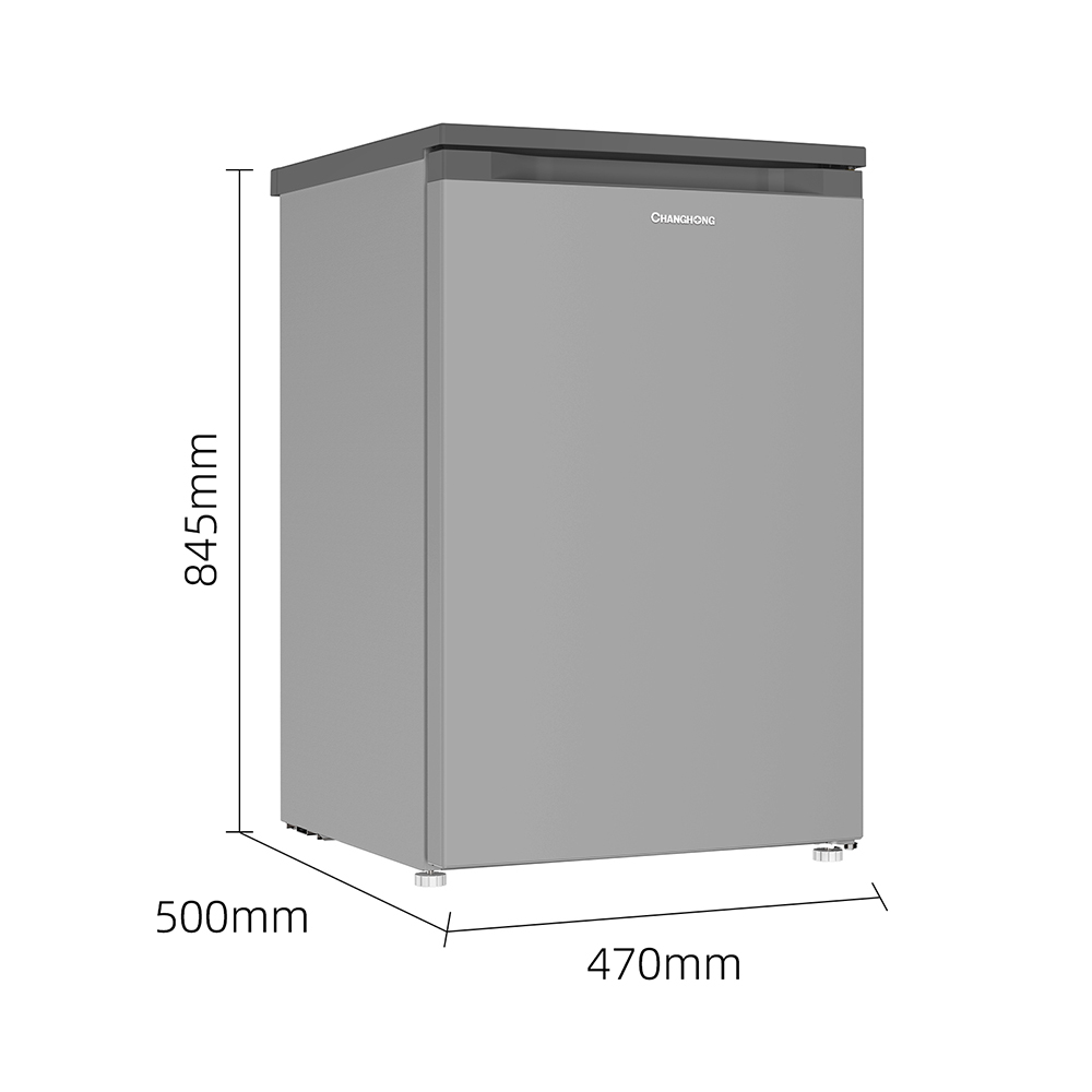 창홍 소형 미니 냉동고 스탠드형 가정용 주방용 실버 85L
