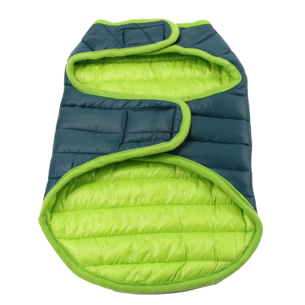 위드레오 대형견 패딩 강아지 겨울옷 강아지 고양이 패딩조끼 양면 경량 레드그레이 S