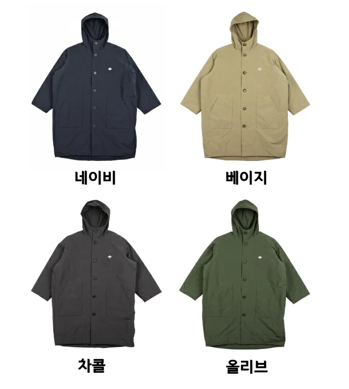 단톤 나일론 태프터 인슐레이션 후드 롱 코트 여성 재킷 DT-A0526PNT 베이지 36 - 상세 이미지 2