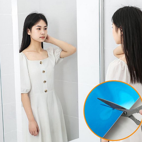 안전 붙이는 거울 인테리어 부착 거울 벽면 재단 - 상품 이미지