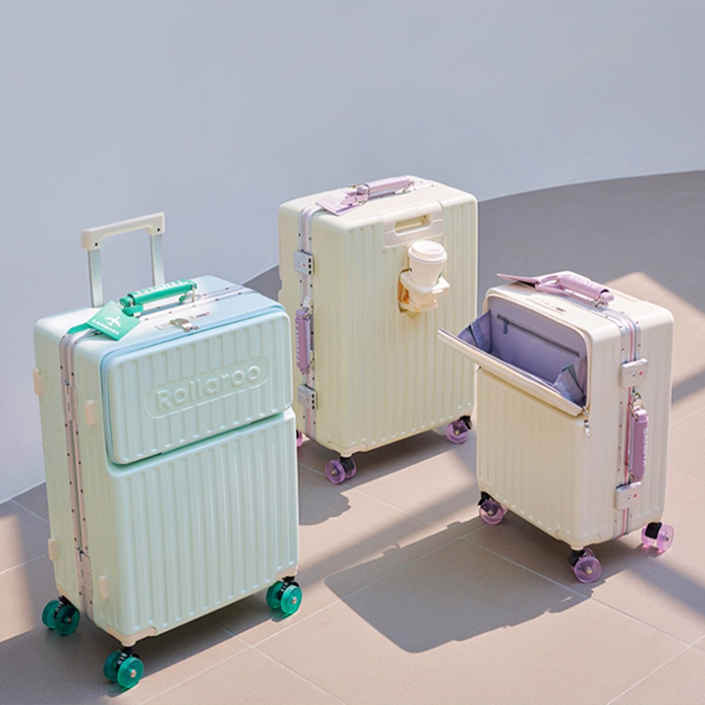 기내용캐리어 55cm(20인치) 65cm(24인치) 전면오픈 원터치 캐리어 - 상세 이미지 2