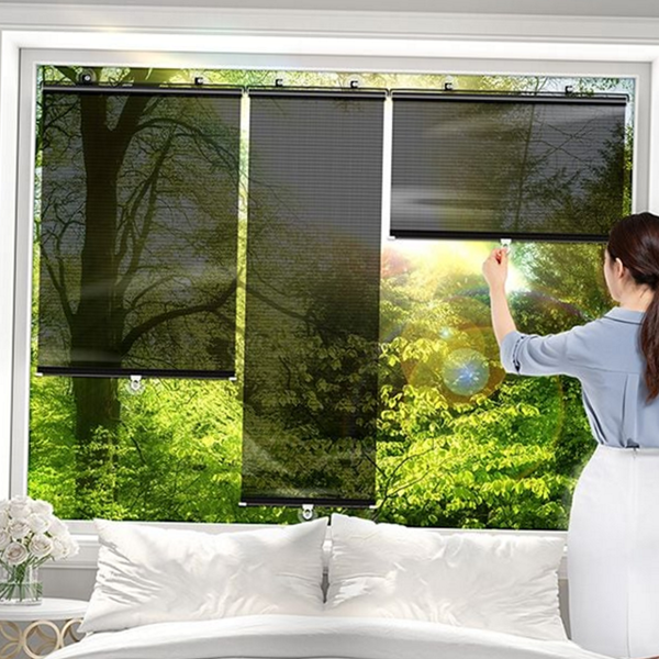 흡착식 창문 블라인드 롤업 붙이는 블라인드 햇빛 가리개 주방