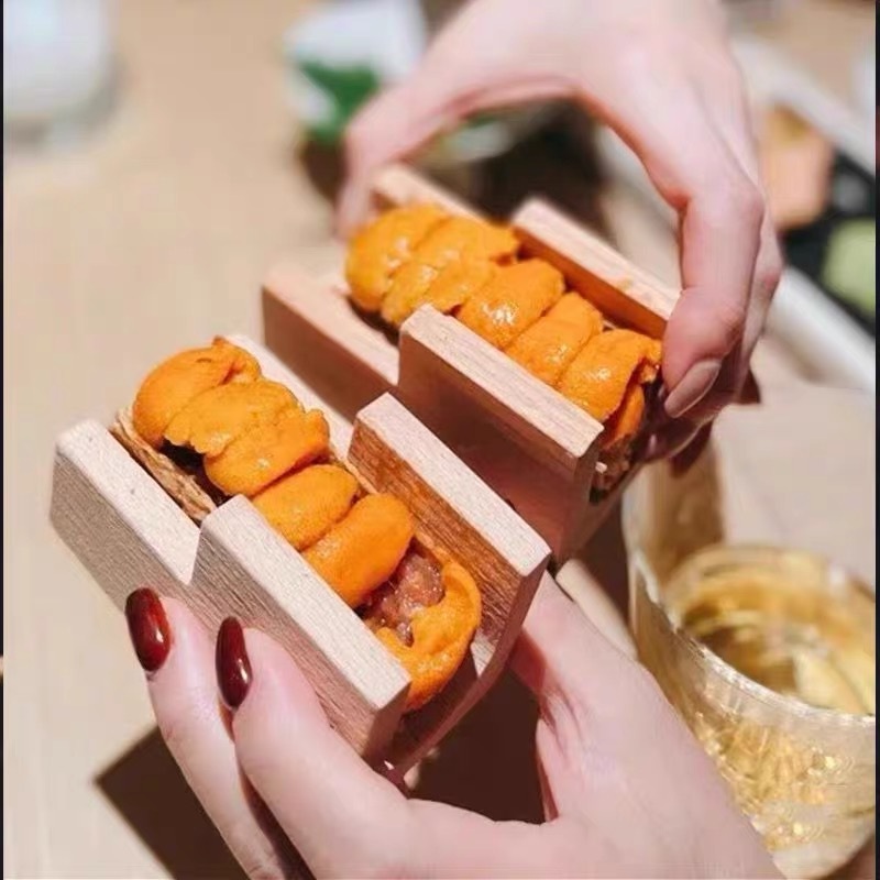 이자카야 마끼꽂이 받침 김말이 홀더 나무 접시 케이스 일식 그릇 초밥 싱글 오마카세 - 상세 이미지 2