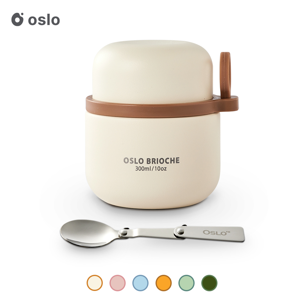 오슬로 스텐 316 브리오슈 푸드자 300ml 보온 보냉 밀프랩 직장인 도시락 이유식 죽통 제품 이미지