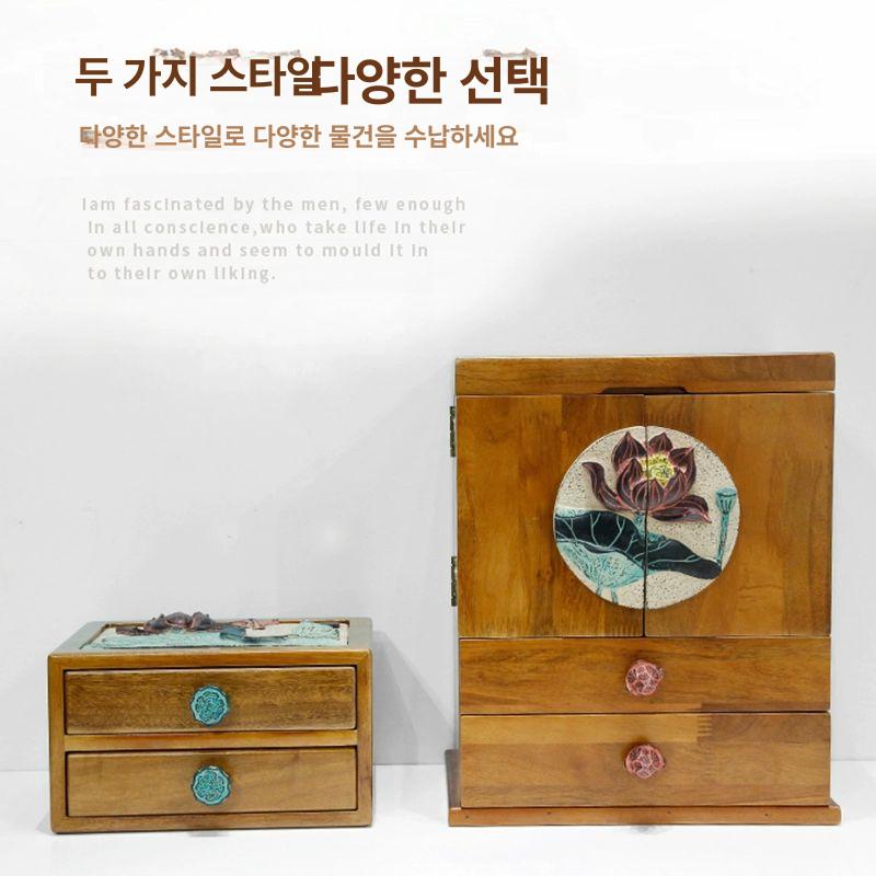 정리함 원룸 화장대 경대 박스 정리대 좌식 보관 고가구 - 상세 이미지 3