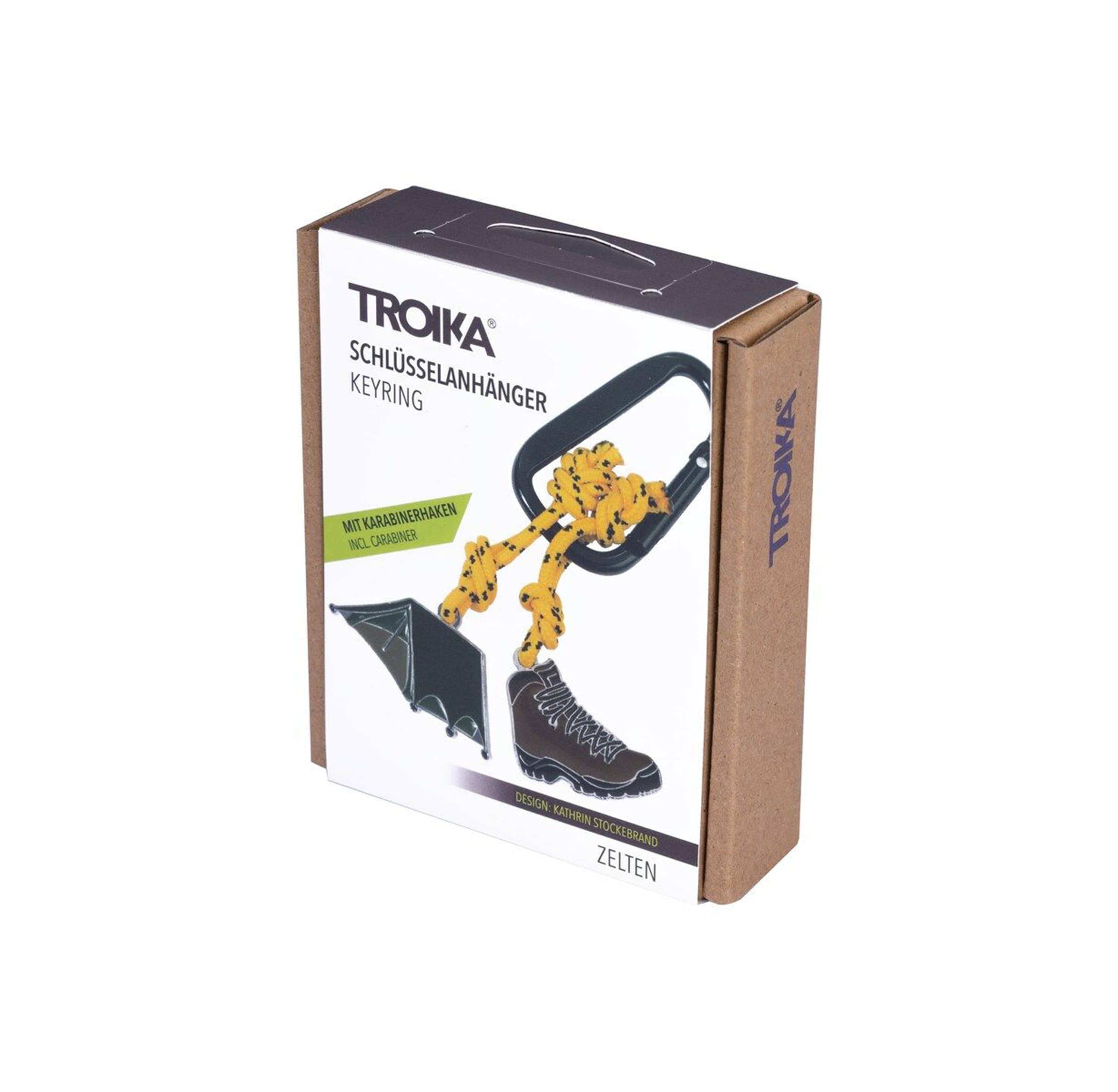 독일 브랜드 트로이카 명품키링 자연과 함께하는 여행을 상징하는 TENT&BOOT 키링(KR23-06/BK) - 상세 이미지 3