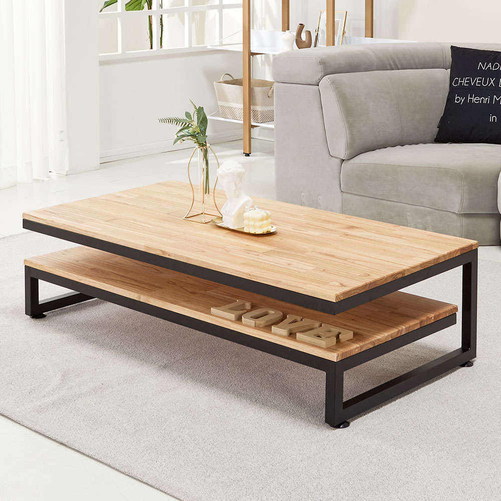 스밍 거실 테이블 원목 좌식 커피 낮은 티 소파 좌탁 밥상 1200