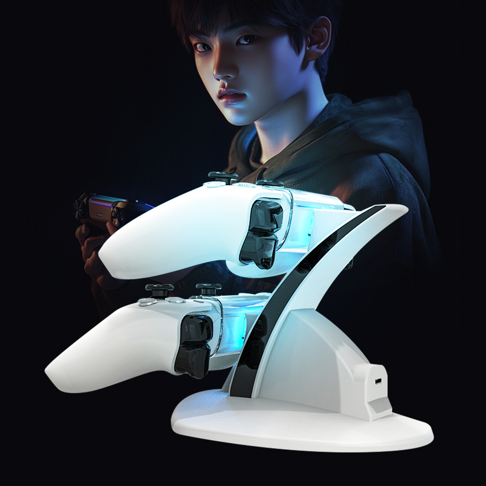 PS5 듀얼센스 충전거치대 플스5 충전 스탠드 독 충전기 LED - 상세 이미지 3