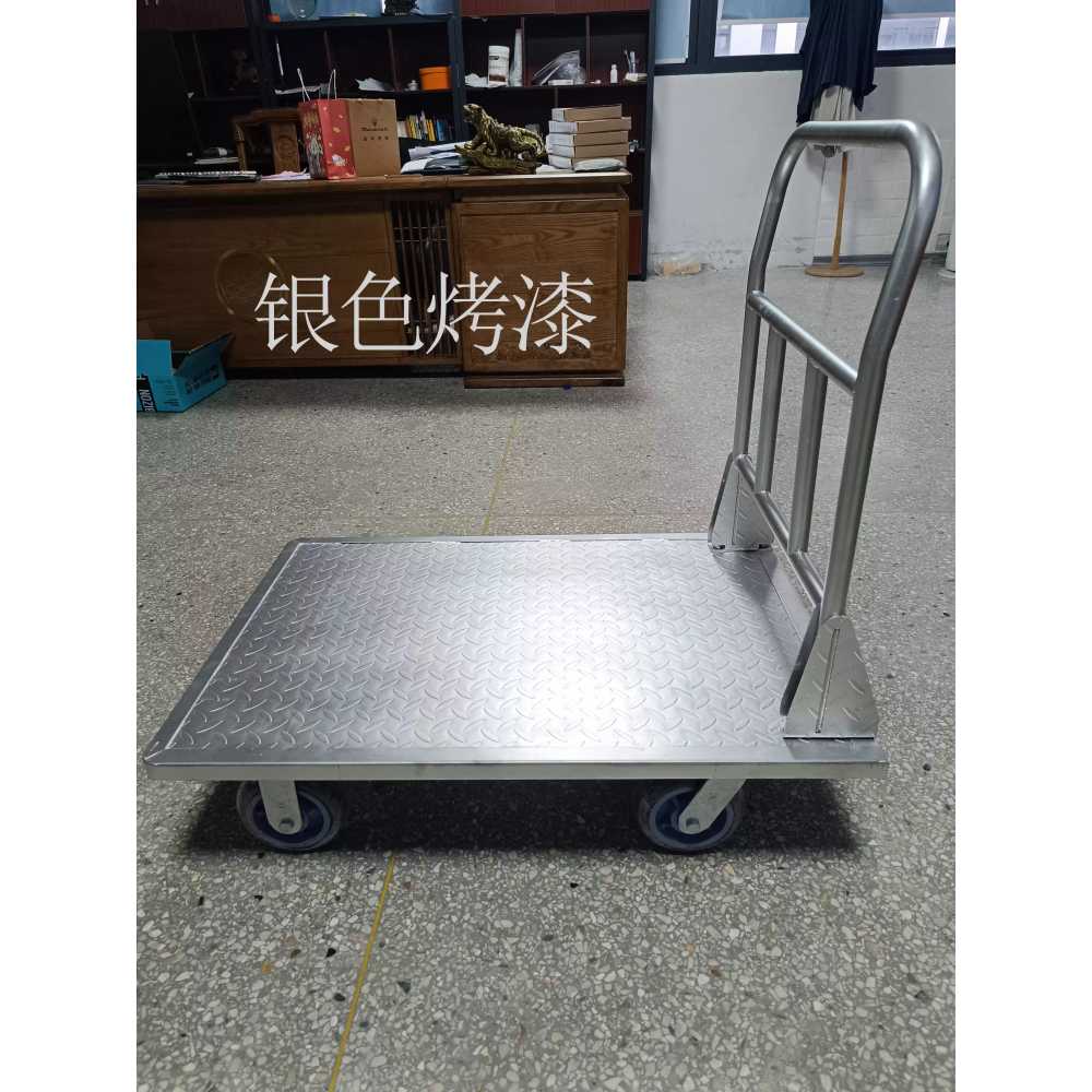 산업용 스텐 대차 엘카 이동식 운반용 작업 수레 90x60cm + 6인치 나일론 휠 - 상세 이미지 3