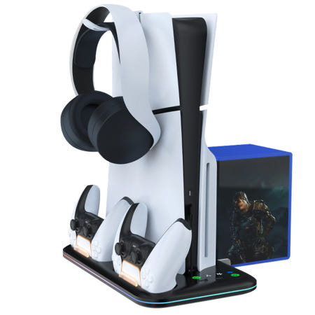 스냅케이스 플스5 프로 스탠드 PS5 PRO 슬림 충전 거치대 수직 받침대 쿨러 올인원