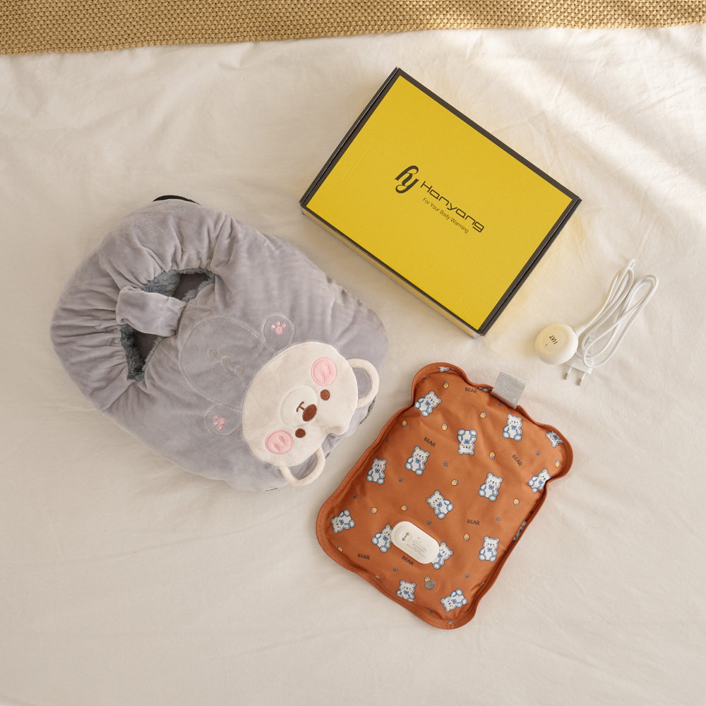 밍크 발온열기 발 찜질기 온열찜질기 전기 찜질팩 충전식 온수 수족냉증